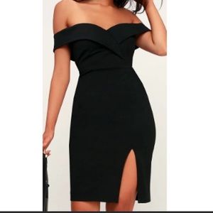 LULUS Glam Off Shoulder Midi Dress